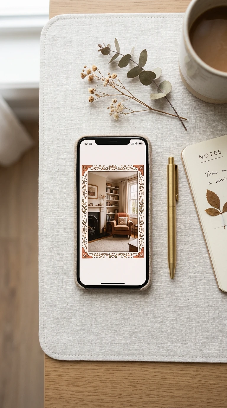Un cadre décoratif tout autour de la photo