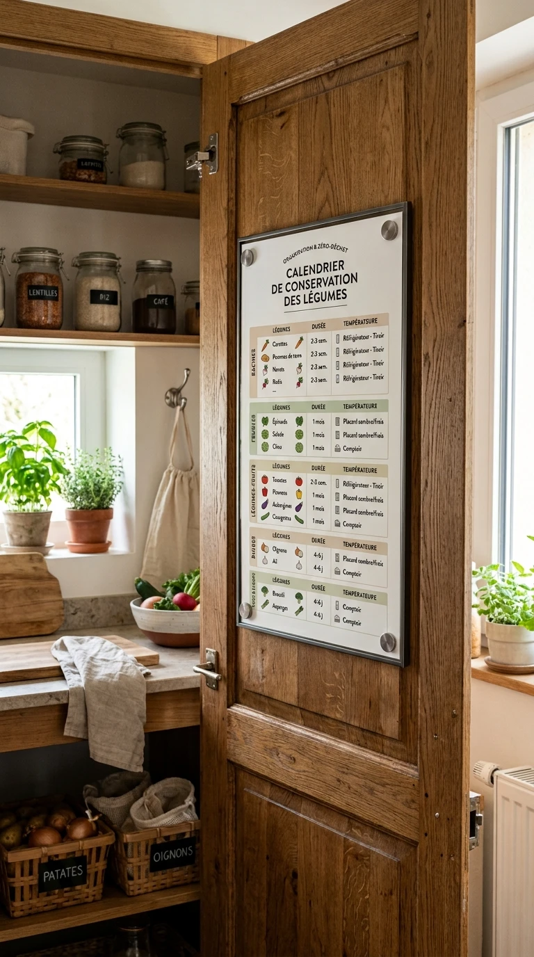 Un calendrier simple par catégorie de légume