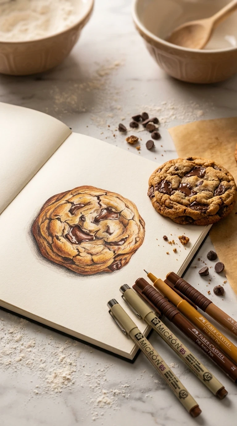 Un cookie avec des pépites de chocolat
