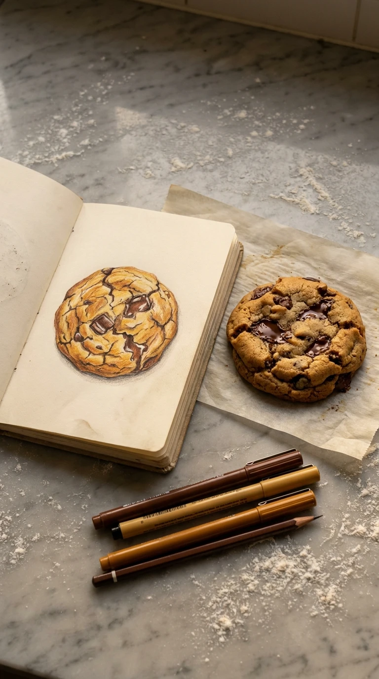 Un cookie avec des pépites de chocolat