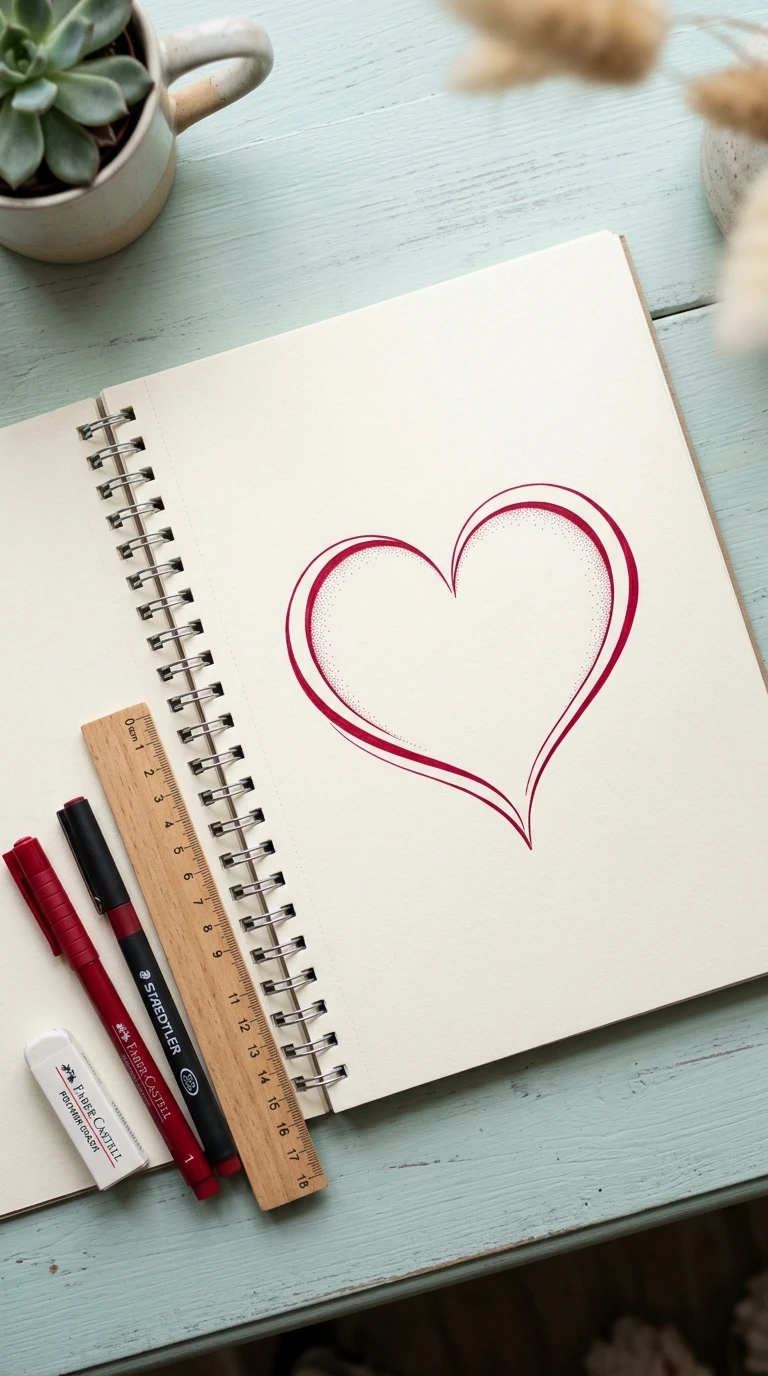 Un cœur en deux courbes