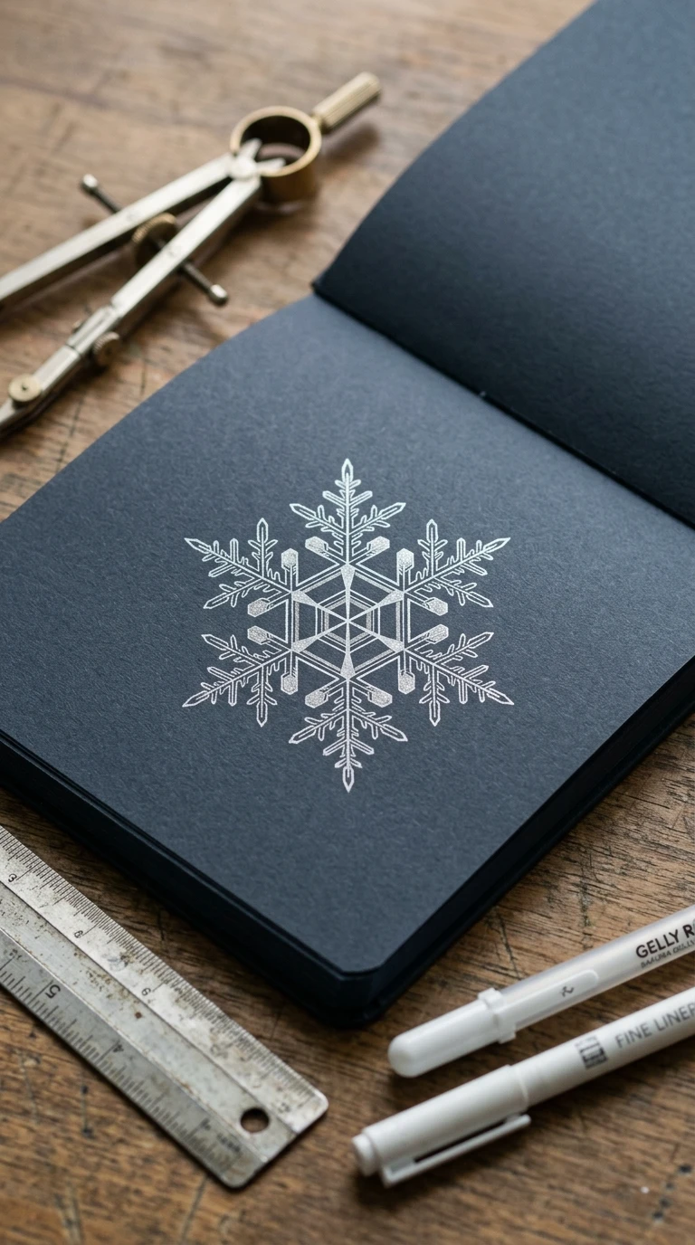Un flocon de neige à six branches