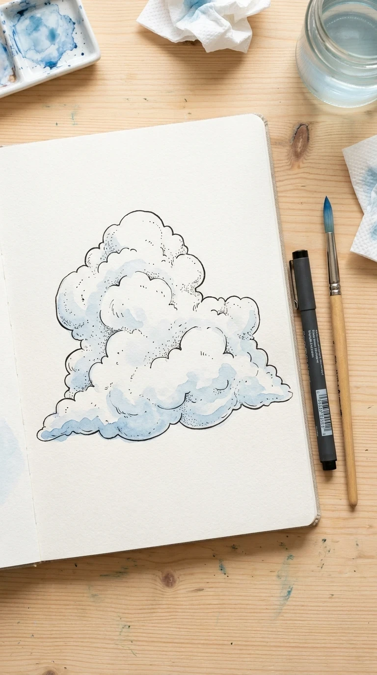 Un nuage aux bosses irrégulières