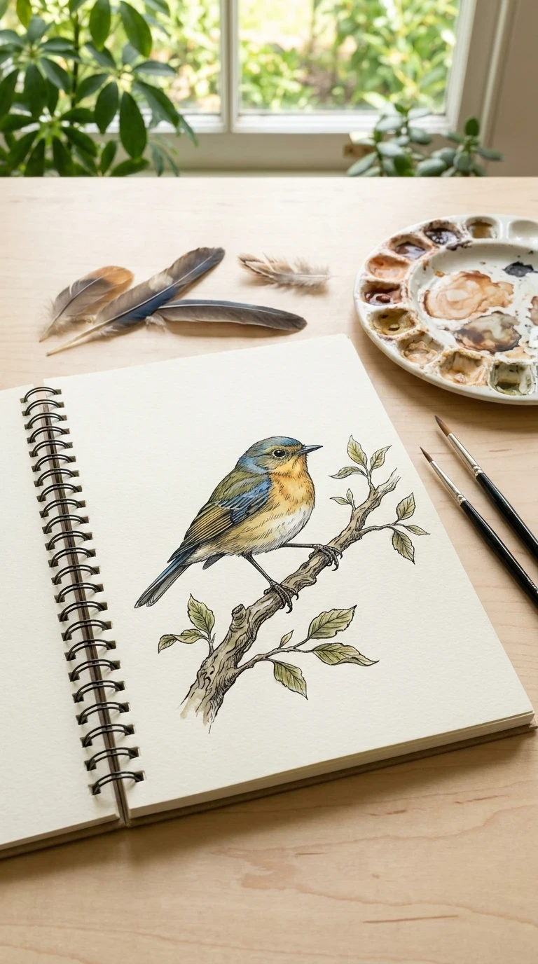 Un oiseau posé sur une branche