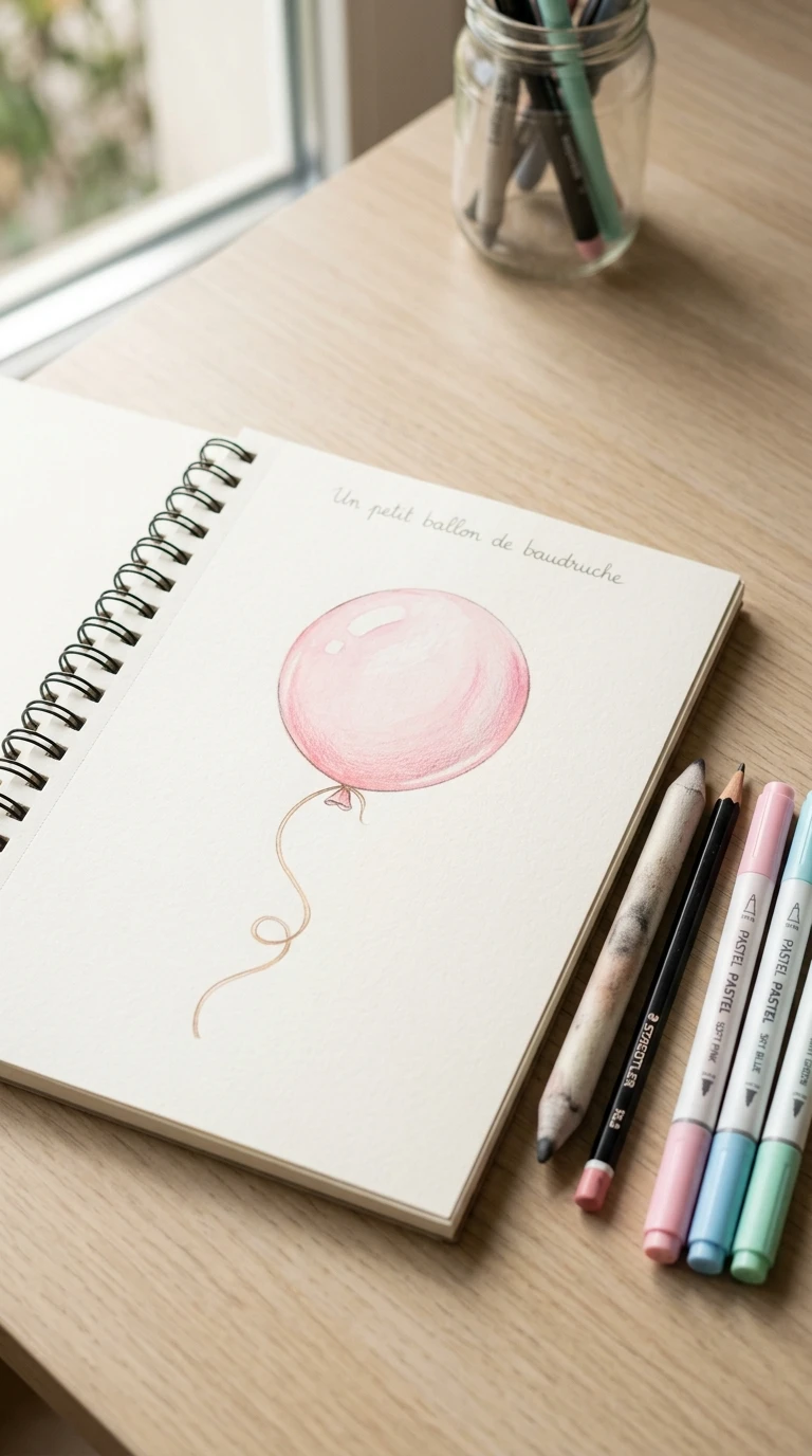 Un petit ballon de baudruche avec un fil