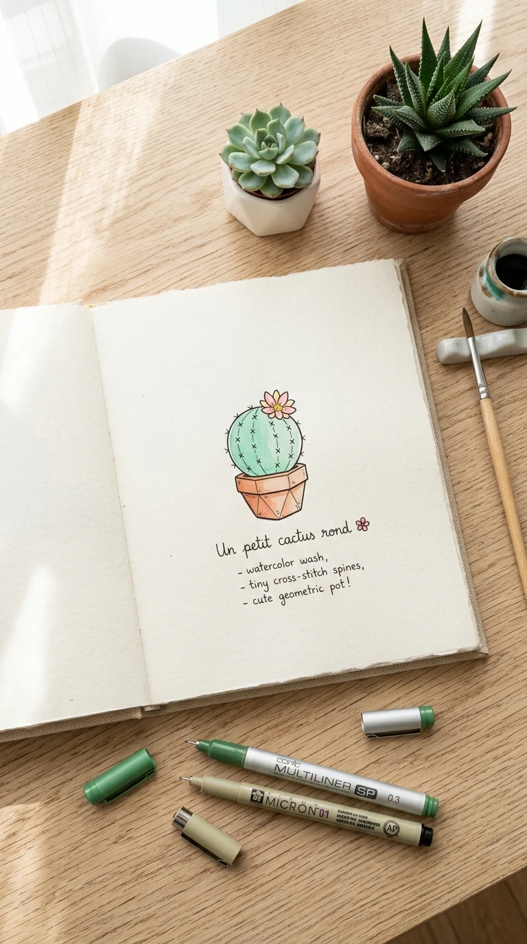 Un petit cactus rond