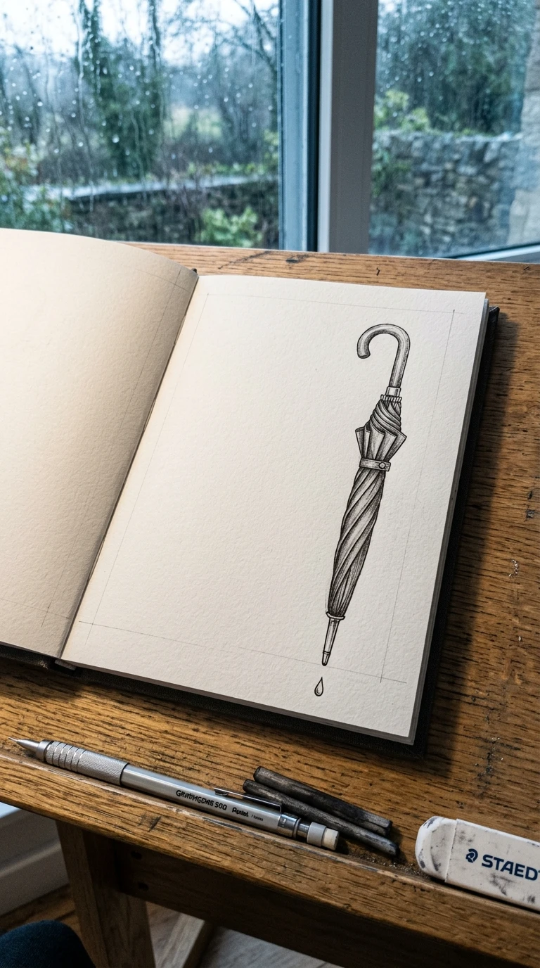 Un petit parapluie fermé