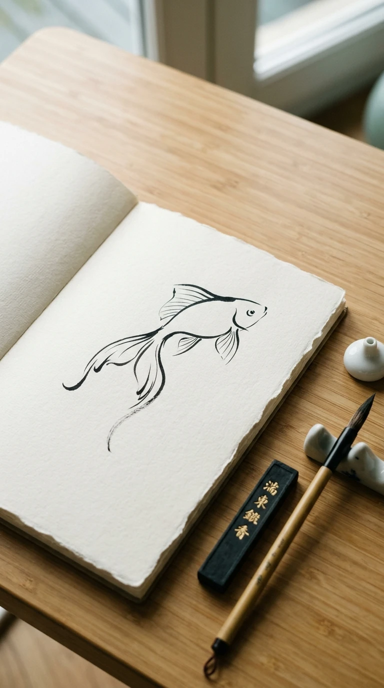Un petit poisson stylisé
