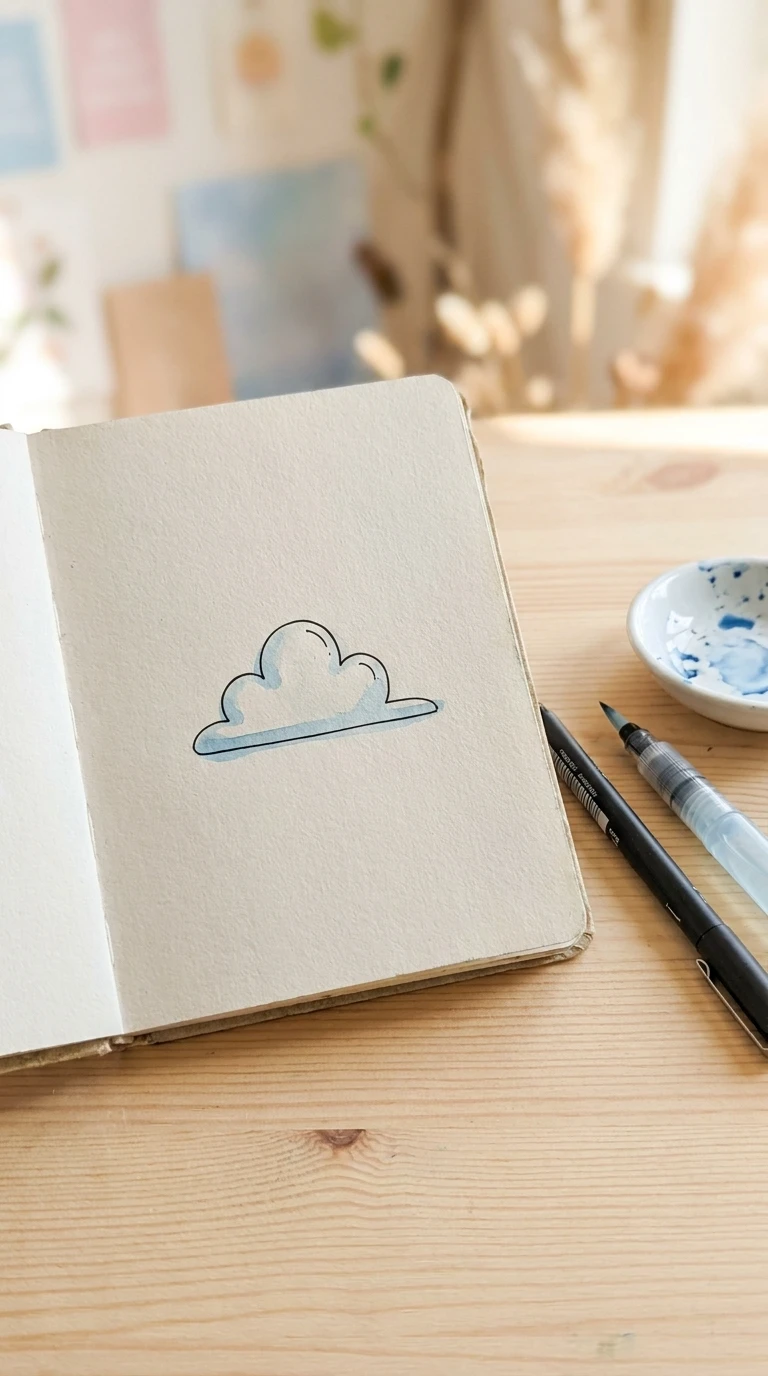 Un tout petit nuage à deux bosses seulement