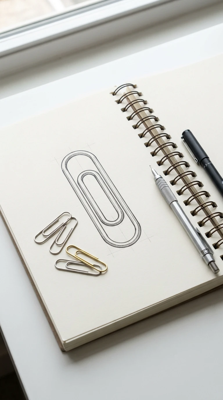 Un trombone dessiné en deux courbes superposées