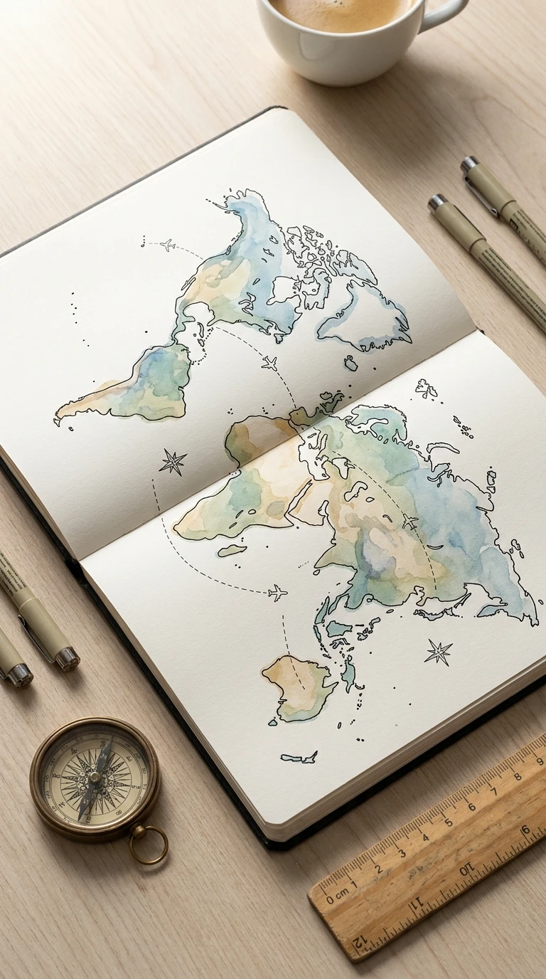 Une carte du monde très simplifiée