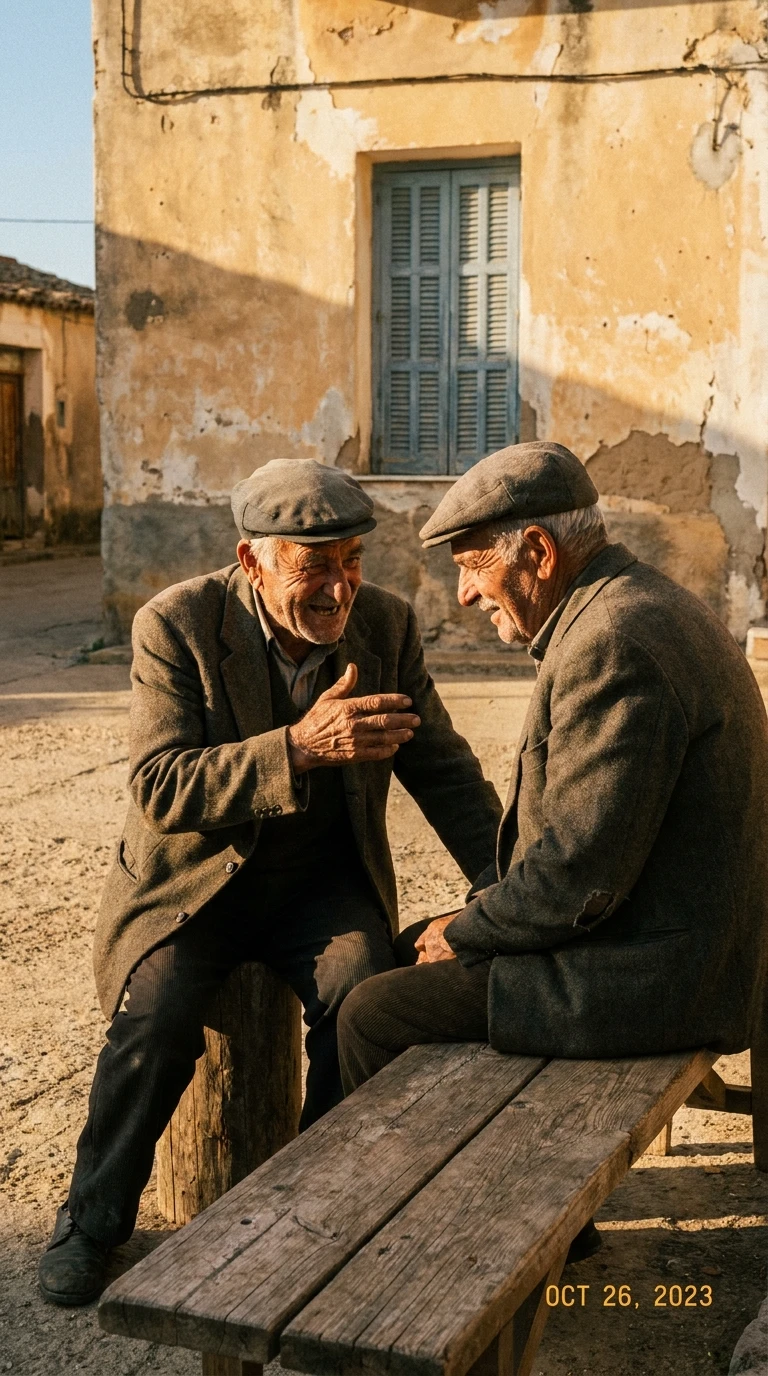 Une conversation entre habitants