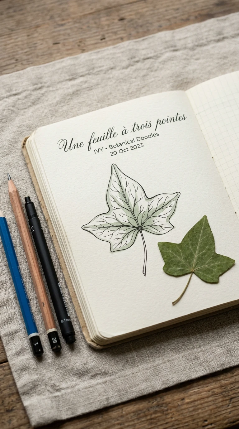 Une feuille à trois pointes