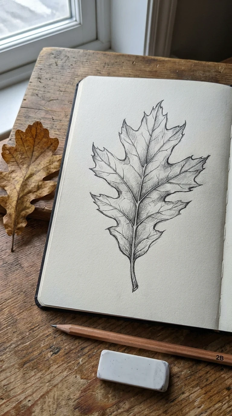 Une feuille d'arbre isolée