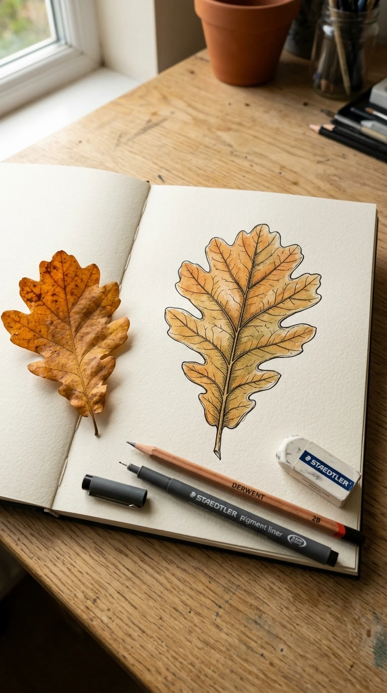 Une feuille d'arbre isolée