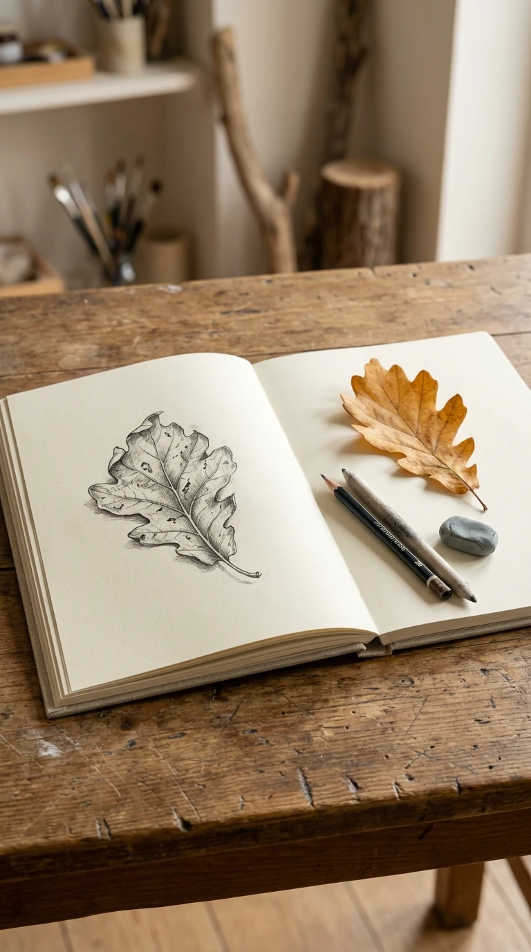 Une feuille d'arbre isolée