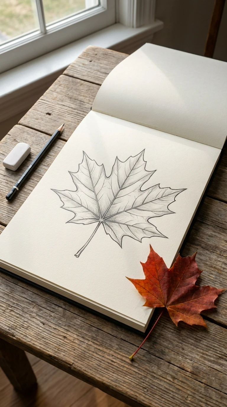 Une feuille d'érable simplifiée