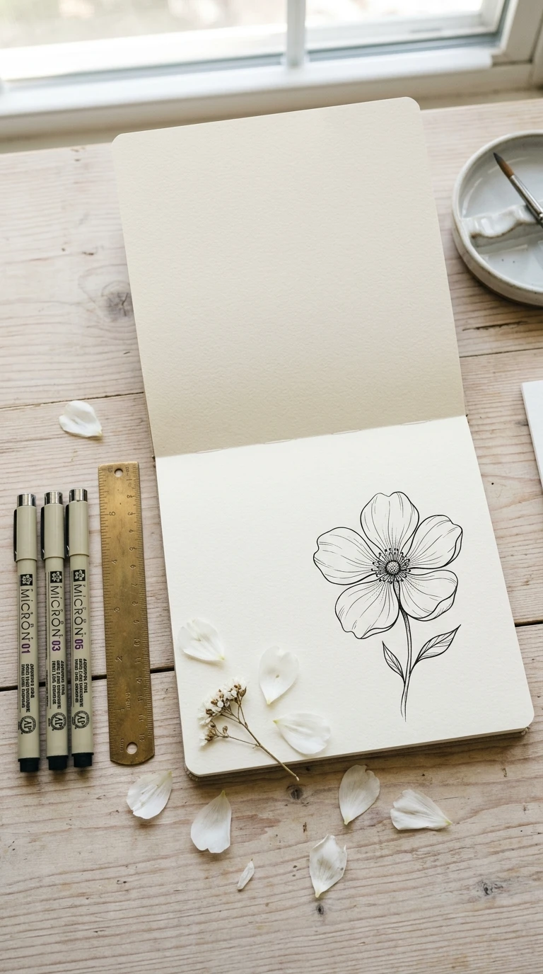 Une fleur à cinq pétales