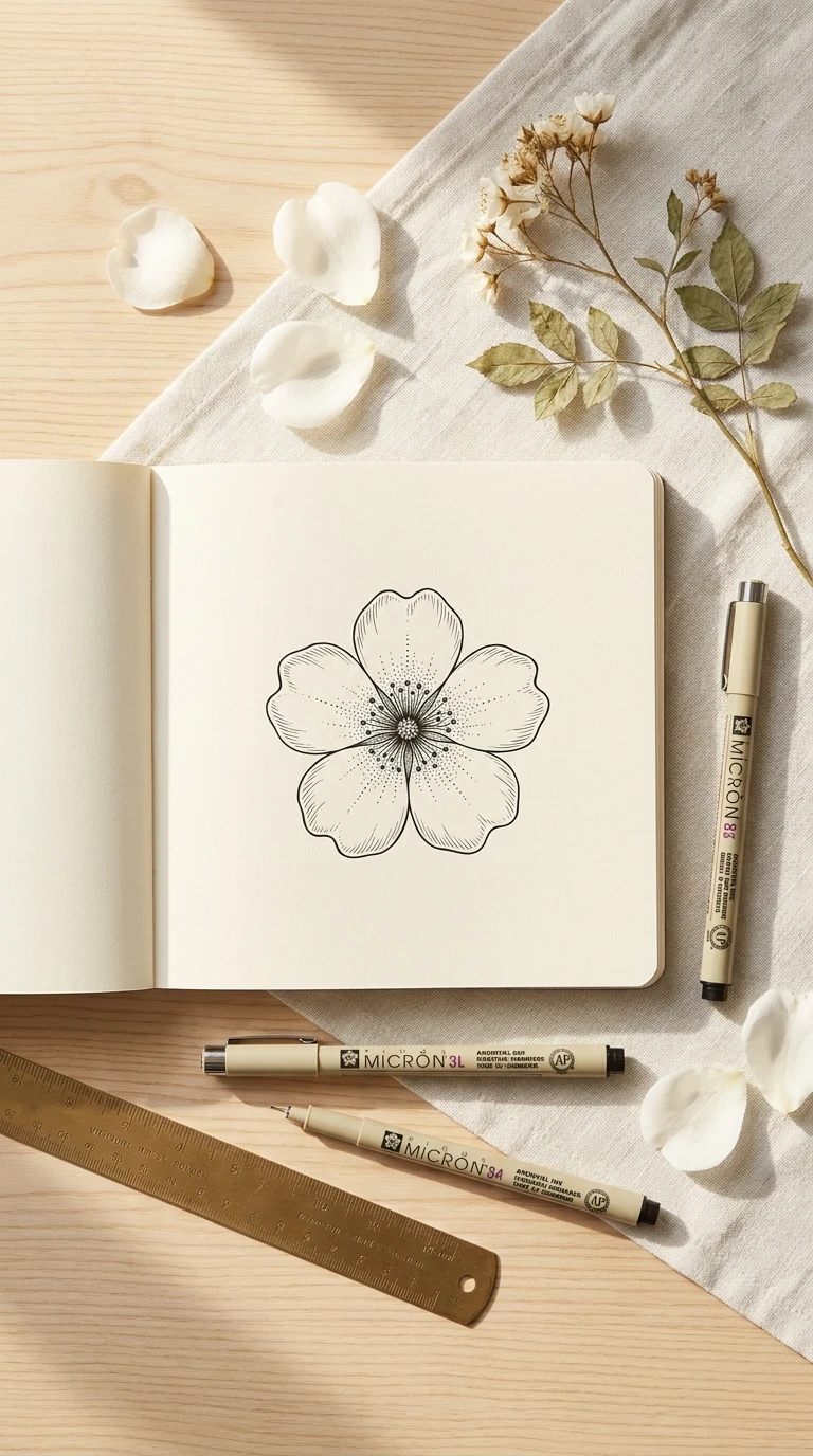 Une fleur à cinq pétales