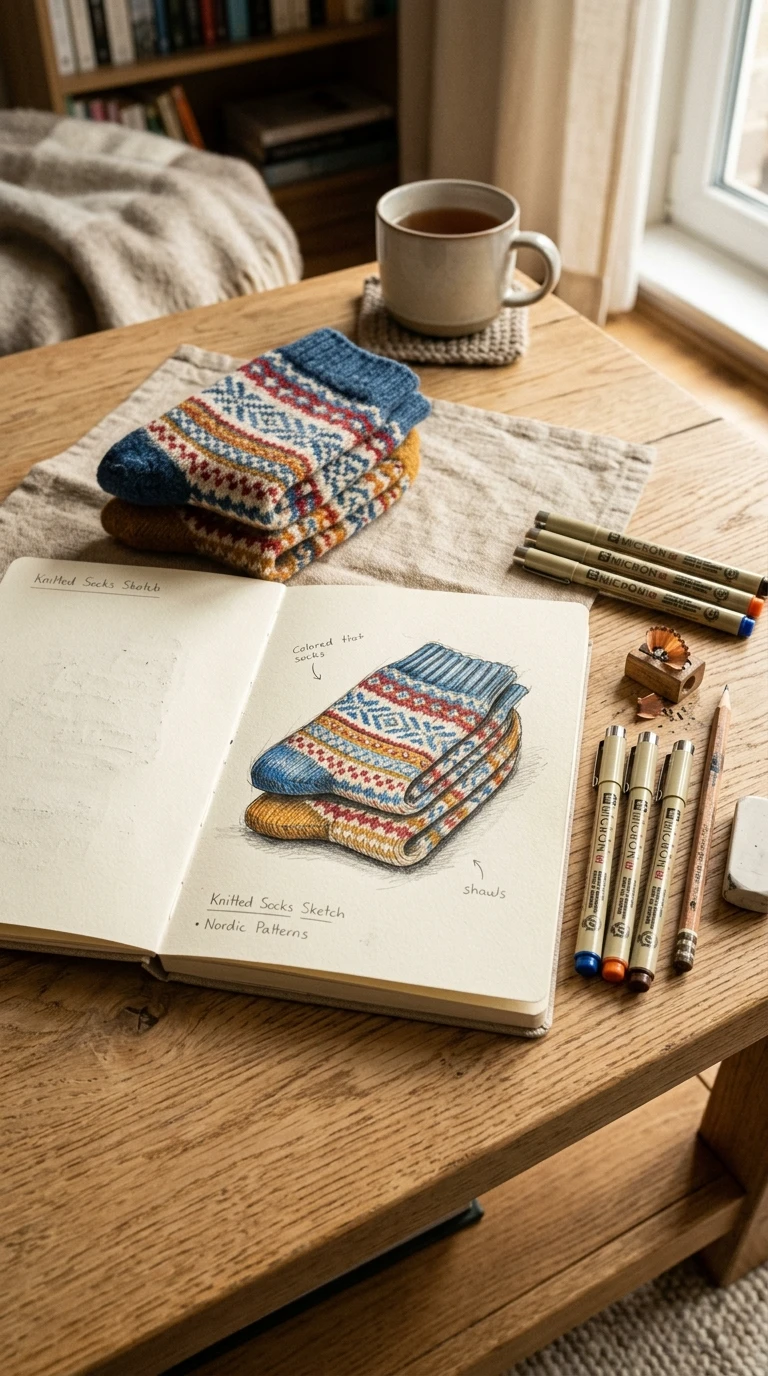 Une paire de chaussettes posées l'une sur l'autre