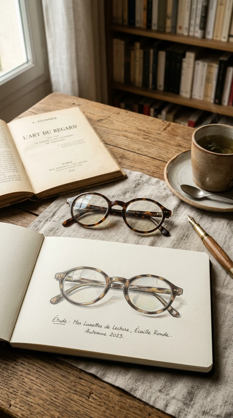 Une paire de lunettes de lecture