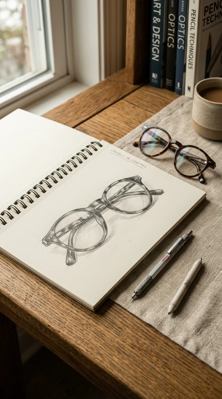 Une paire de lunettes posée sur la table