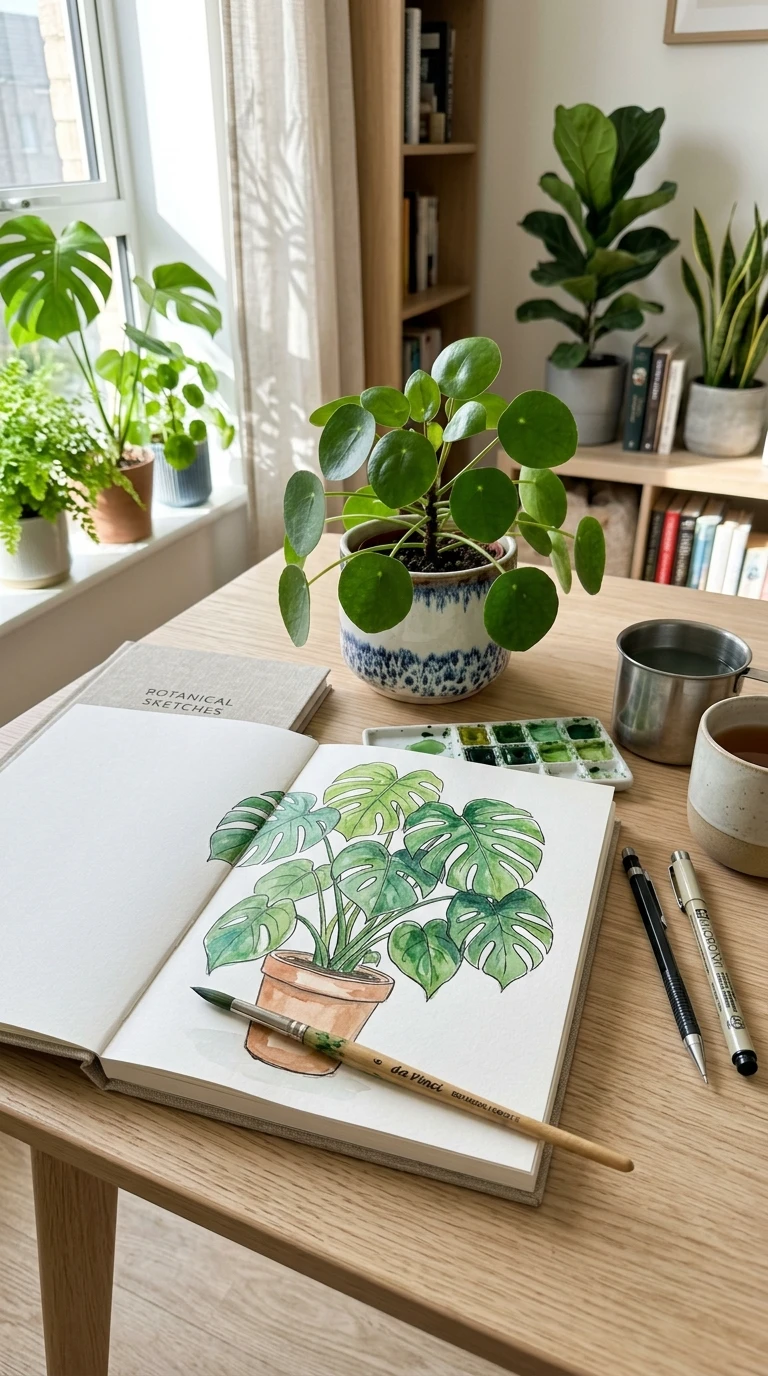 Une plante avec plusieurs feuilles