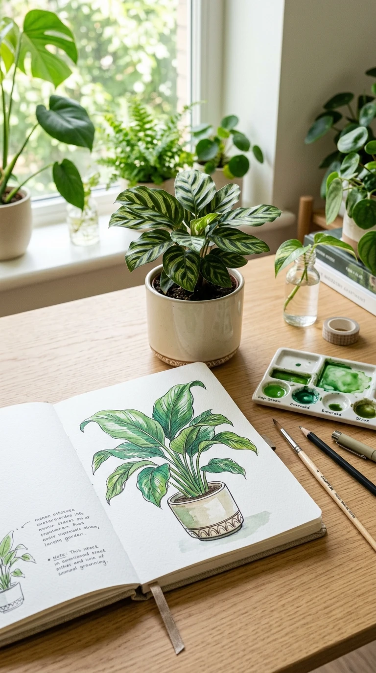 Une plante en pot avec plusieurs feuilles