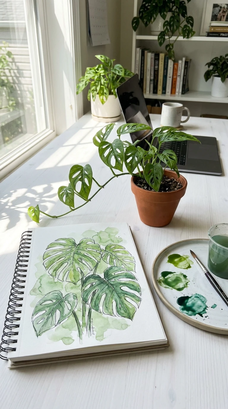Une plante en pot avec plusieurs feuilles