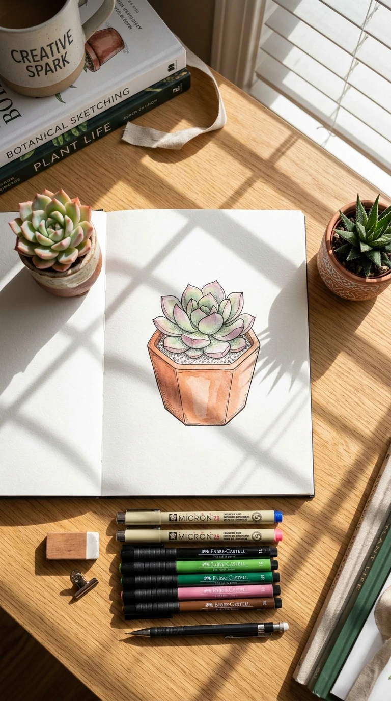 Une plante grasse en pot