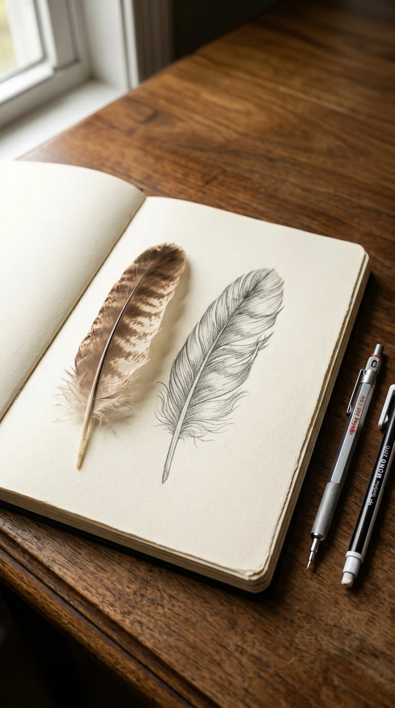 Une plume isolée