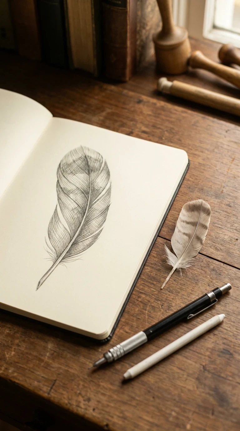 Une plume isolée