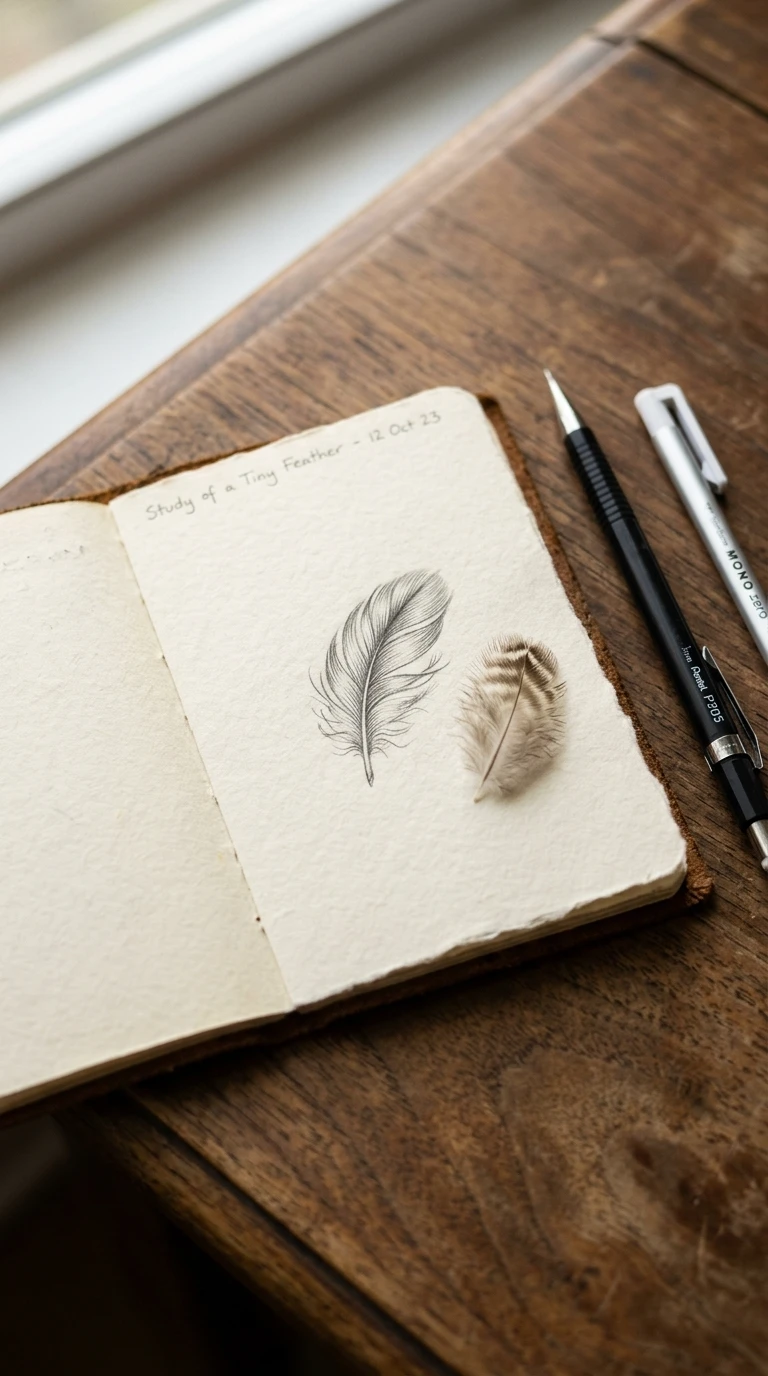 Une plume miniature