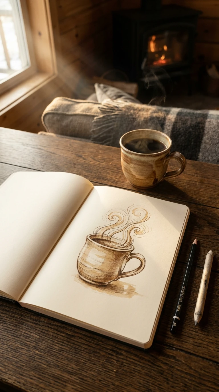 Une tasse de café avec de la vapeur