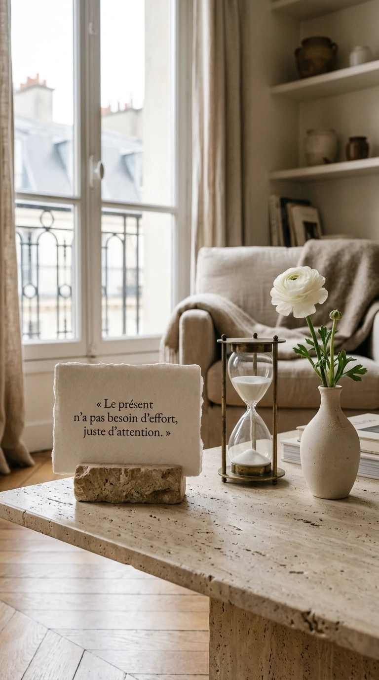 Vivre dans le présent : sans injonction