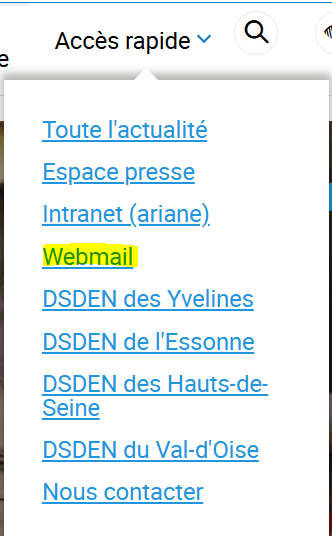 accès direct webmail ac-versailles